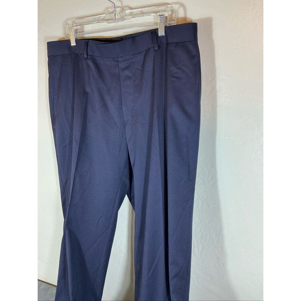 Hugo Boss Slacks James Brown Pants 36 R Wool Dress Navy Trousers 70’s Vibe